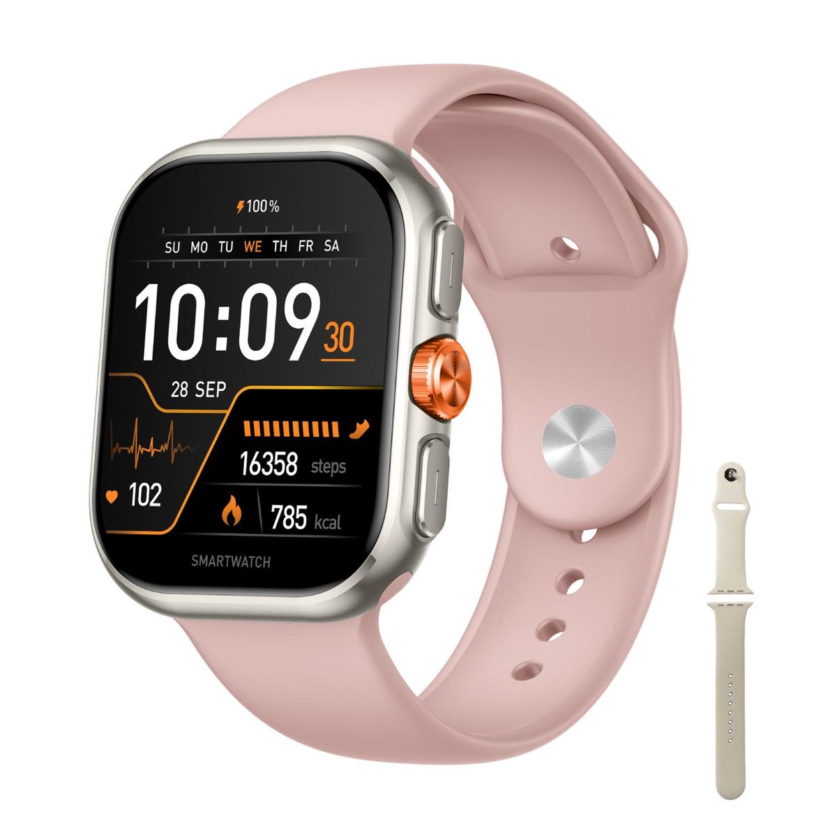 OLSEN - Smartwatch Olsen Reloj Inteligente URBAN Amoled Llamadas BT - Rosa claro