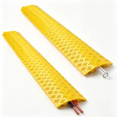 TSKY CHILE SHOPPING - Paquete 2 Rampas Protectoras de Cables PVC - Cubierta Protectora para Piso Oficina y Almacén 100cm