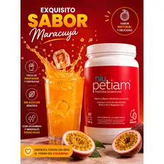 TELEMOL - Colágeno NiuPetiam Hidrolizado en Polvo Sabor Maracuyá 60 Porciones 780 g