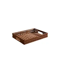 GENERICO - Bandeja Rectangular de Mimbre (38 × 29 × 5 cm) Color Marròn