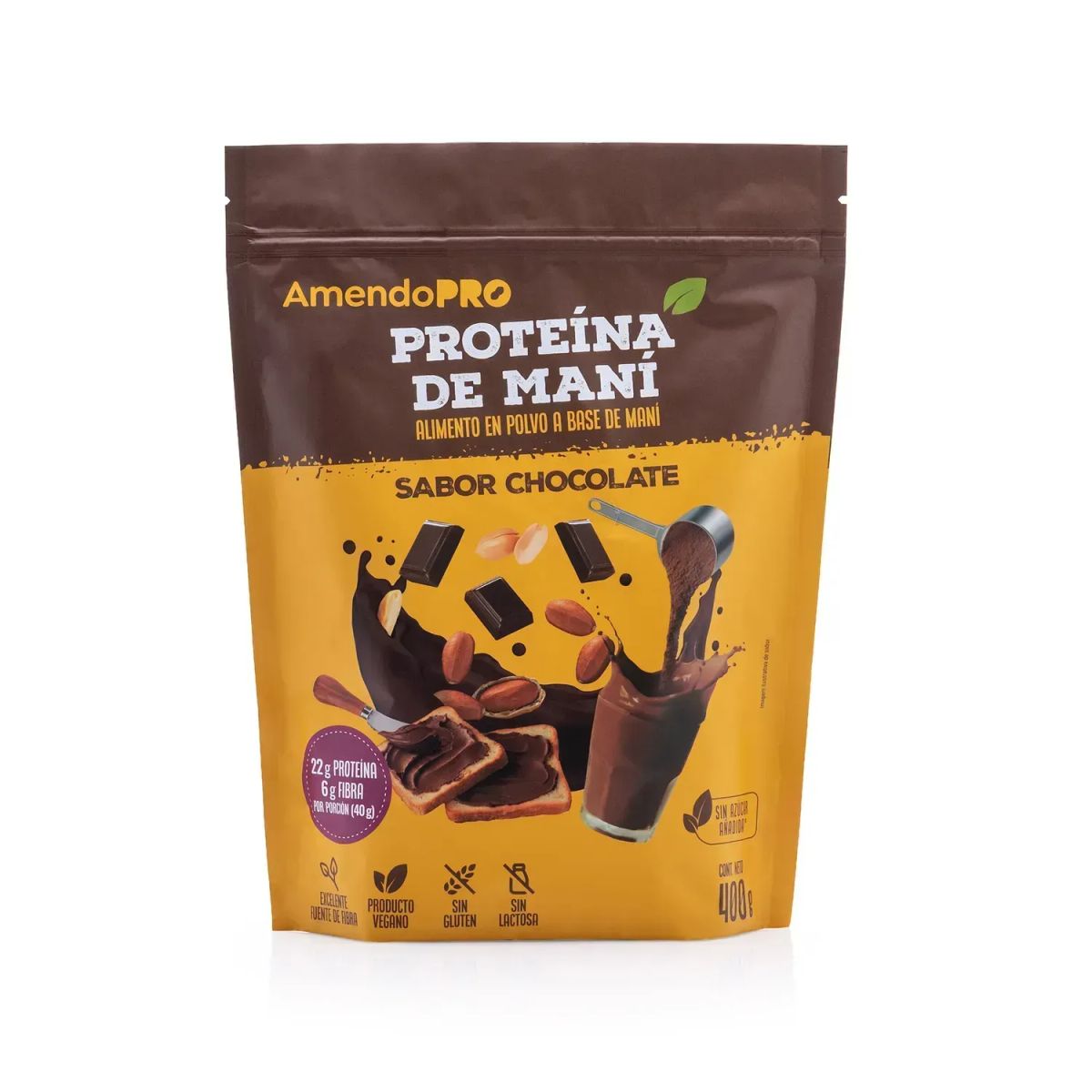 AMENDOPRO - Proteína de Maní - Chocolate - 400g