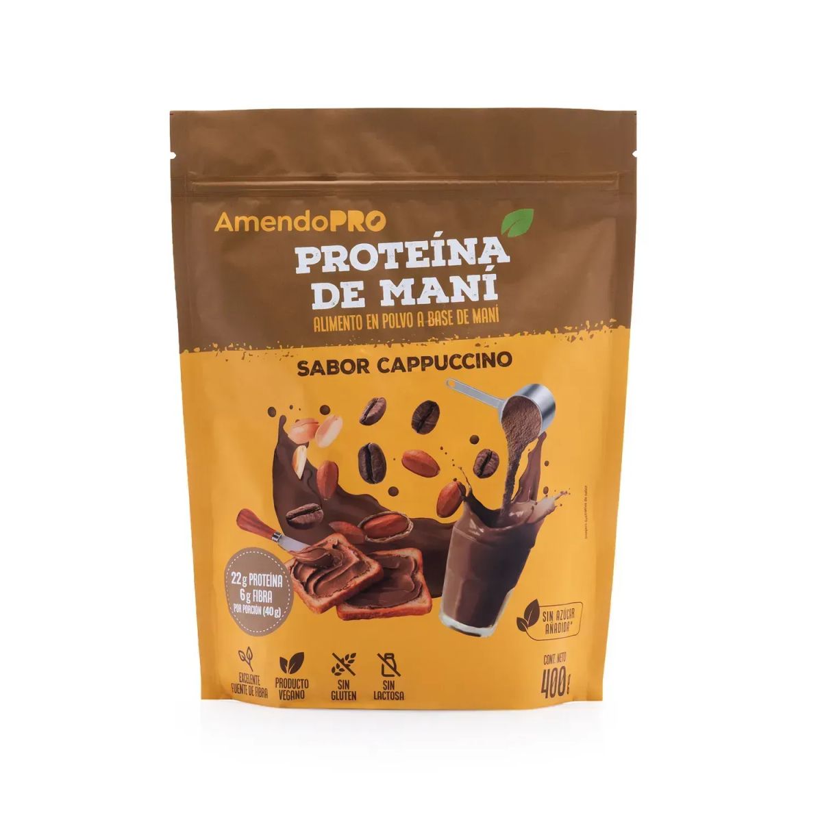 AMENDOPRO - Proteína de Maní - Cappuccino - 400g