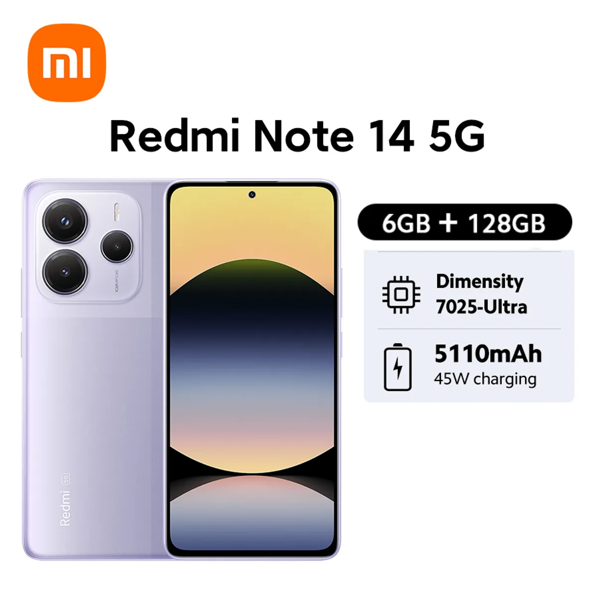 XIAOMI - Celular Redmi Note 14 5G con NFC 6+128GB 24094RAD4G