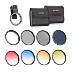 NEEWER - Filtros de 58 mm Cpl Nd de colores para teléfono celular y cámara
