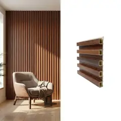 CNP - Wall Panel Decorativo Color Cerezo 16x23cm x 2.4mt - 3,07 m2 (Caja 8 Paneles)