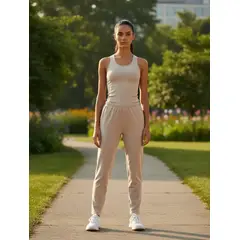 AGW - Pantalón Buzo Recto Algodón Mujer