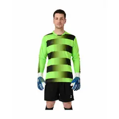 FOUR - Conjunto Arquero Futbol Verde Lima Negro - Talla M