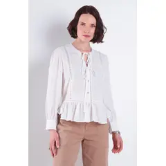 WADOS - BLUSA MANGA LARGA BORDERY ESCOTE V