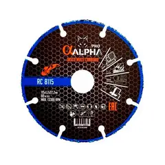 ALPHA PRO - Disco Diamantado Para Madera 4-12x1,2mm -