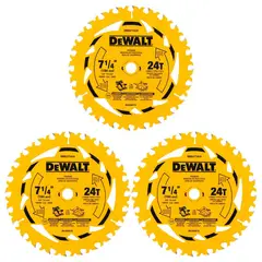DEWALT - Pack 3 Discos de Sierra 7-14x58 24 Dientes -