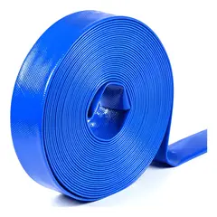 GENERICO - Manguera plana lisa 100 metros Azul