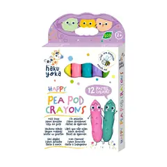 HAKU YOKA - Crayones Happy Pea Pod · 12 Colores Pastel