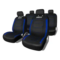 SPARCO - Funda De Asiento Universal 11 Piezas Negro Y Azul