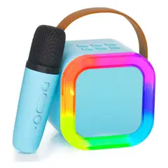 GENERICO - Parlante Bluetooth Portátil K12 con Micrófono Inalámbrico Celeste