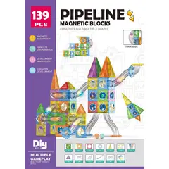 GENERICO - Bloques Magnéticos Educativos 139 Piezas Juego de Construcción Gigante
