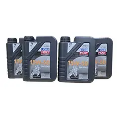 LIQUI MOLY - Pack 4L Aceite Moto 15W 50 OFF ROAD Sintético 4T