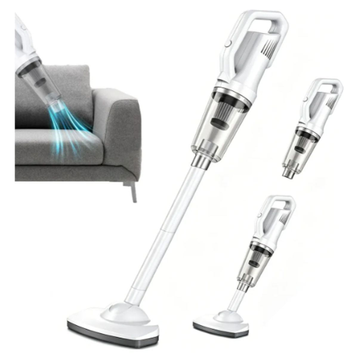 GENERICO - Kit Aspiradora Inalámbrica Con Luz Led