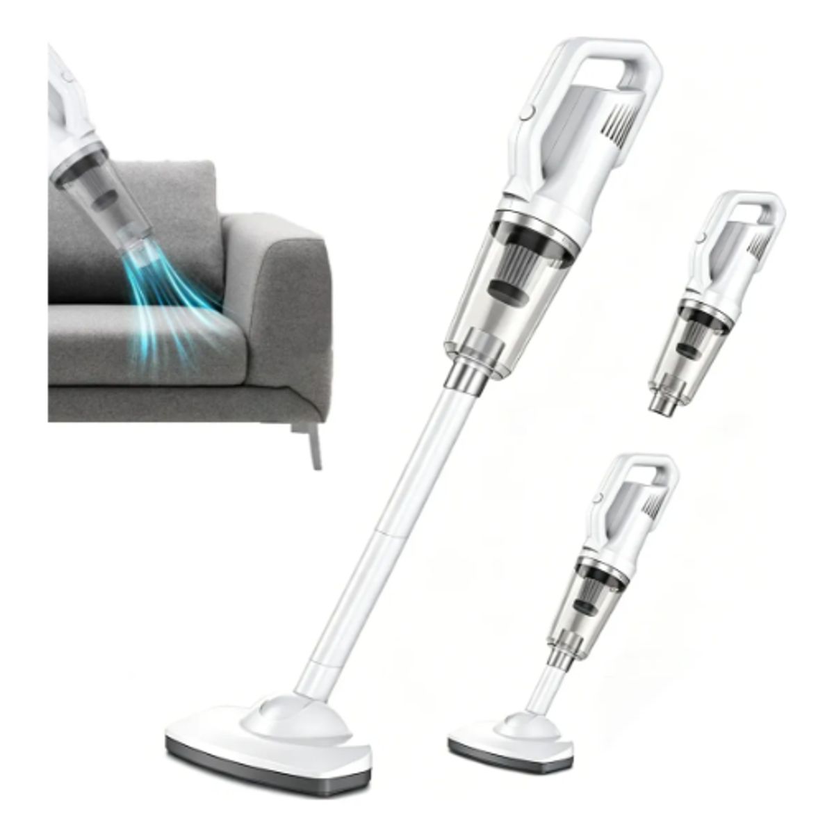 GENERICO - Kit Aspiradora Inalámbrica Con Luz Led