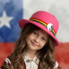 UTILISIMO - Sombrero Nortino Niña Gorro Fucsia Baile Típico Fiestas Patrias