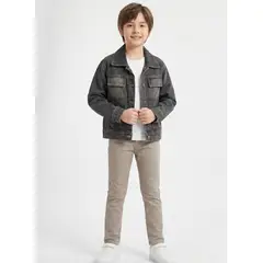 KIBOU - Chaqueta Mezclilla Niño Juvenil Denim Destroyed Oversize