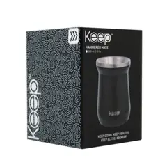 KEEP - Mate Insulado 300ml Hammered Color Negro