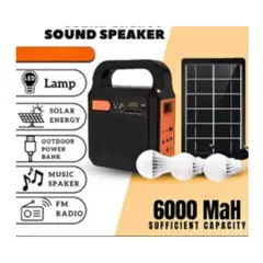 MOVI - KIT DE EMERGENCIA BASICO CON 3 AMPOLLETAS 2 LINTERNAS PANEL SOLAR USB