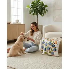 MYLHOGAR - Set De 2 Fundas Para Cojin 45cm x 45cm Con Diseño Bordado