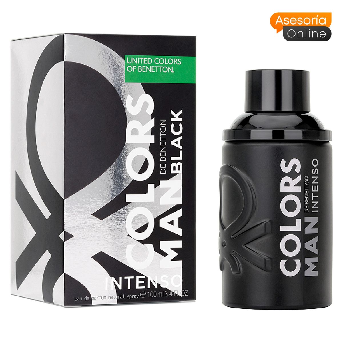 BENETTON - Perfume Hombre Colors Black Intenso EDP 100ml Benetton