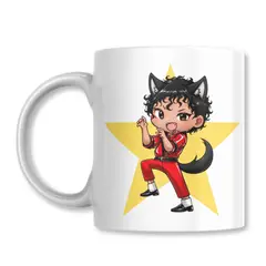 GENERICO - Tazon Thriller Chibi Michael Jackson Taza Sublimada 325ml