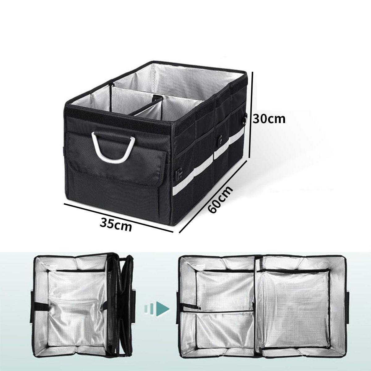 ATURE - Organizador Maletero Plegable 55l Audoto Resistente 60x35 Cm