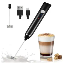 GENERICO - Batidor de café Espumador de Leche Recargable USB de 3 Velocidades