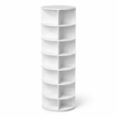 SPACE HOME - Mueble Organizador Orbit Blanco para Zapatos Giratorio 28 Compartimientos