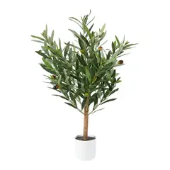 FLIPEREX - Planta Artificial Arbol Olivo Verde Decoracion Hogar Maceta