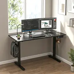 VIDITA - Escritorio Eléctrico Altura Ajustable 140x60cm Memoria Inteligente Panel LED Sistema Anticolisión