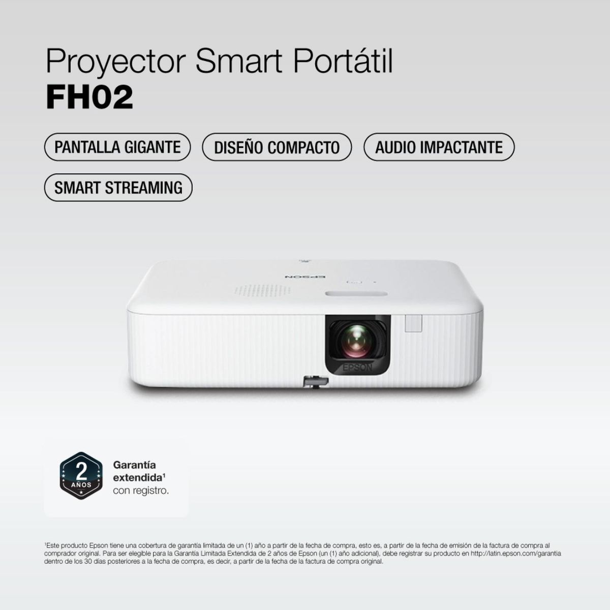 EPSON - Proyector Epson Fh02 Portátil Smart 3lcd Full-hd