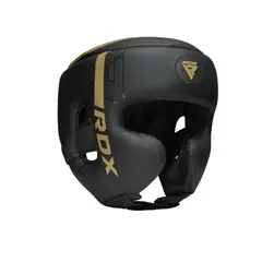 RDX - Cabezal Protector Pómulos F6 Boxeo y Artes Marciales Dorado L
