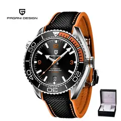 PAGANI - Reloj Hombre SEAMASTER SPORT BLACK ORANGE Maquinaria Automática Acero Quirúrgico Cristal de Zafiro