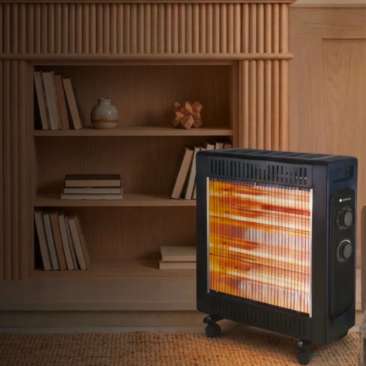 VERKEN - Estufa Calefactor Cuarzo Eléctrica Orión 2000W