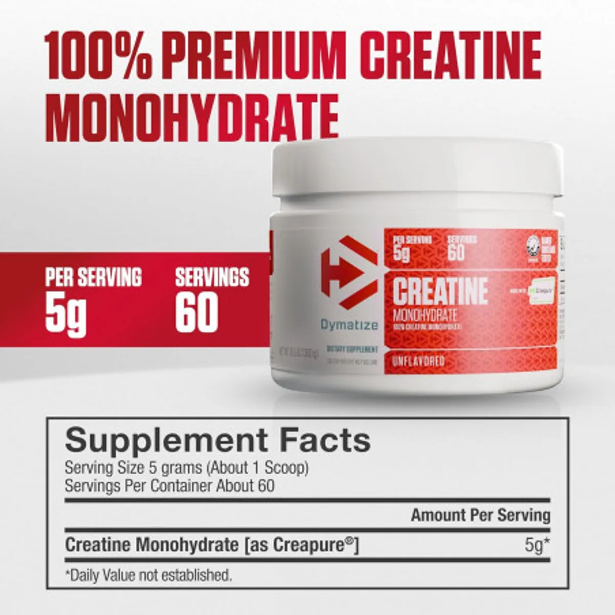 DYMATIZE - Creatina monohidratada creapure Dymatize 300g