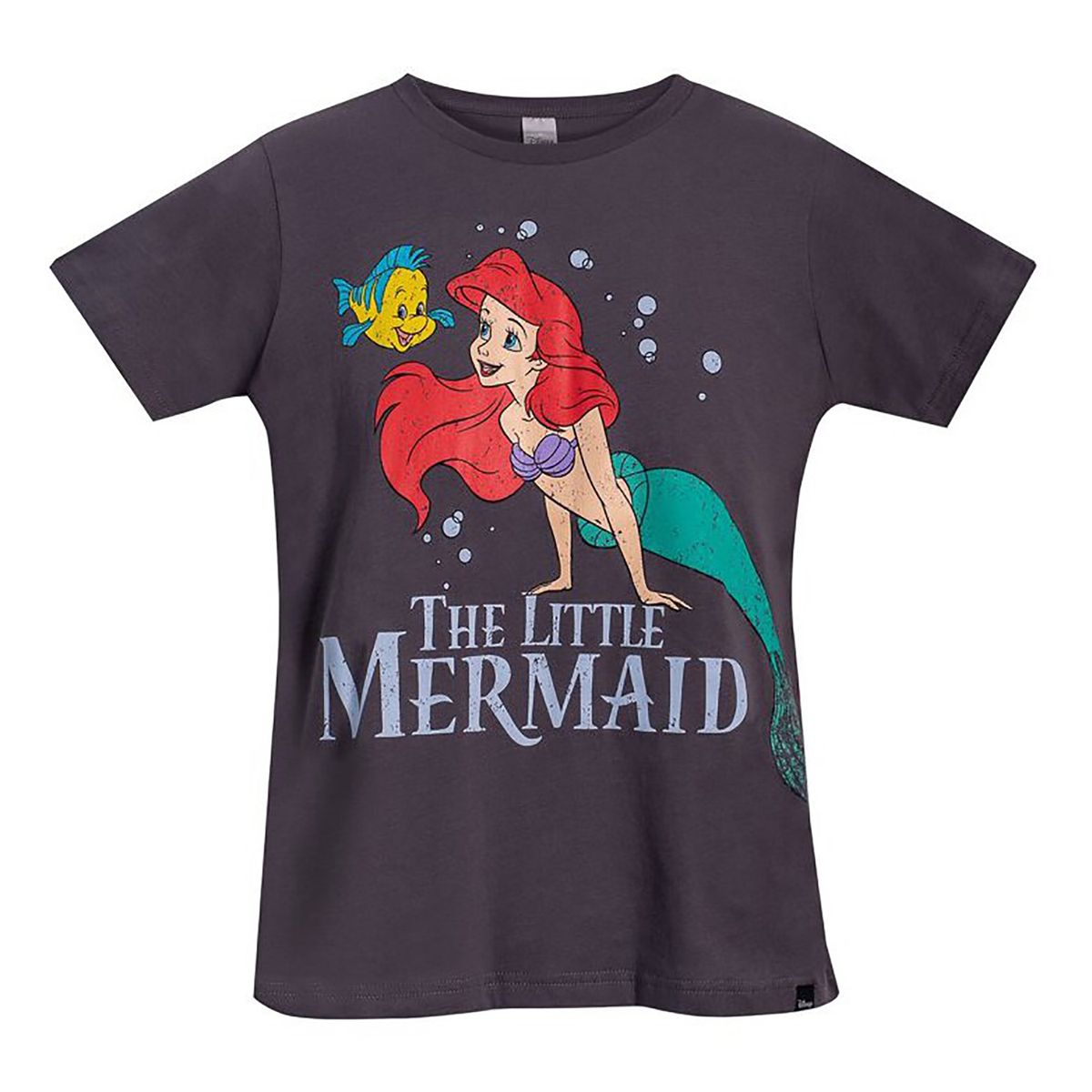 DISNEY - Polera Mujer La Sirenita Gris Disney