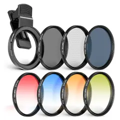 NEEWER - Kit de 7 Filtros Clip On 58 mm para Celular y Cámara