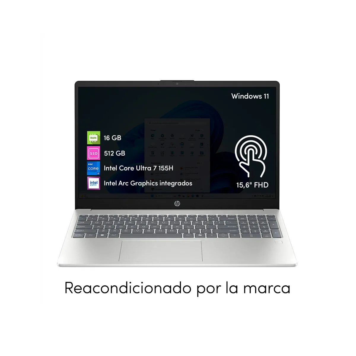 HP - Notebook HP Intel Ultra 7 16GB 512GB SSD 15.6' Táctil FHD Win11