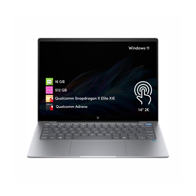 Notebook Omnibook Snapdragon X 16GB 512GB SSD 14 2K Táctil W11