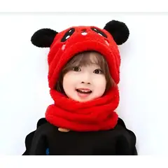 GENERICO - Gorro con cuello tapabocas niños protección frío