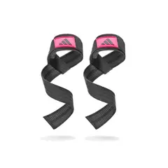 ADIDAS - Straps Pesas Negro/Rosado