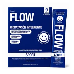 HAPPYFLOW - Bebida Hidratante con electrolitos HAPPY FLOW Sport 9 sachet sin sabor