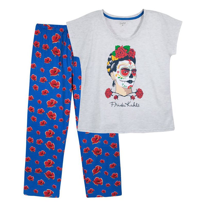 FRIDA KAHLO - Pijama Mujer Gris Frida Kahlo
