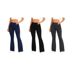 AAYO MODA - PACK X3 PANTALON CALZAS MUJER PATA ELEFANTE ALGODON NACIONAL