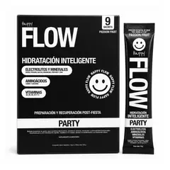 HAPPYFLOW - Bebida Hidratante con electrolitos HAPPY FLOW Party 9 sachet sabor maracuyá