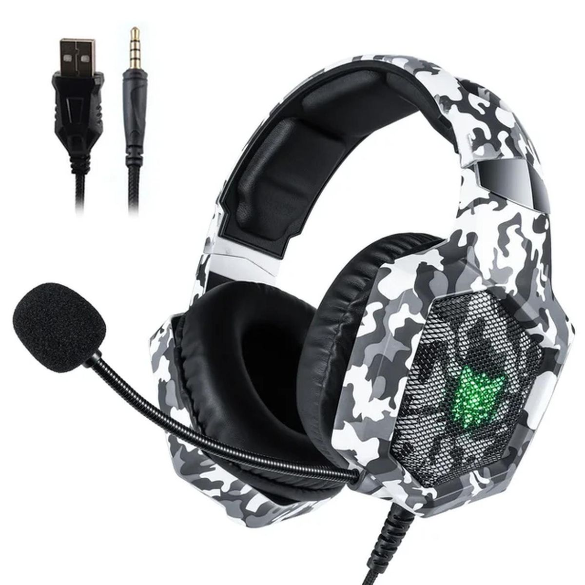 ONIKUMA - Audífonos Periféricos Gamer Onikuma K8 RGB - Blanco